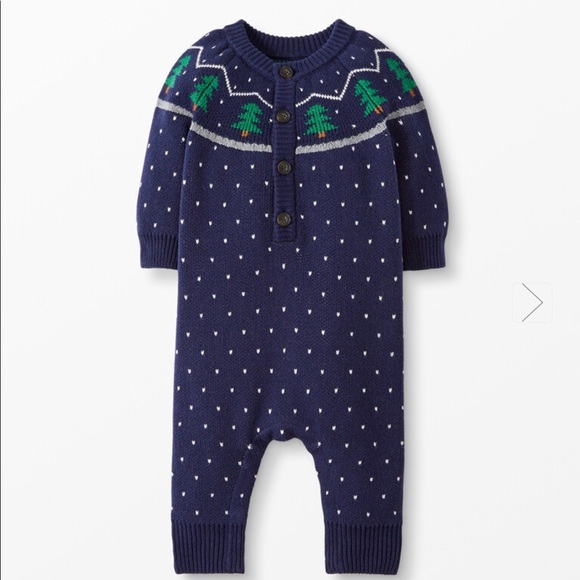 Tannenbaum Sweater Romper 🌲 Hanna Andersson - Picture 2 of 8